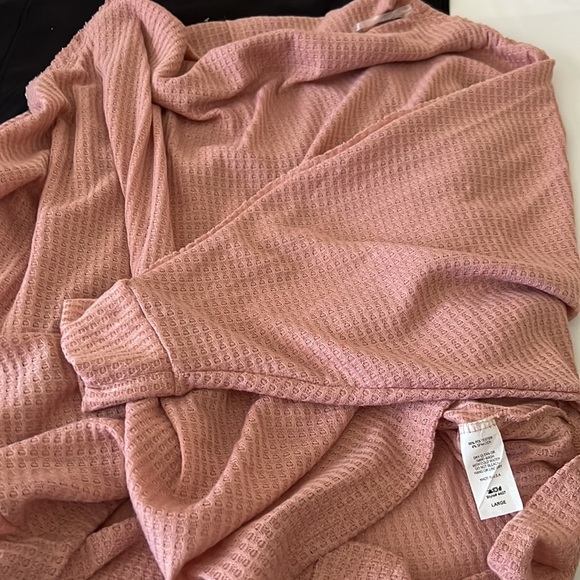 Entro Women Waffle Texture Loose Fit Long Sleeve Blouse Size L NWT - Picture 9 of 9